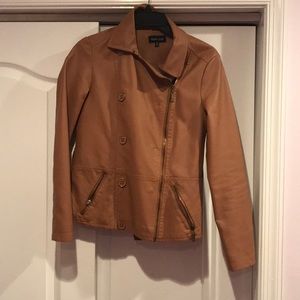 Brown leather jacket